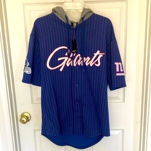 New York Giants Hooded Jersey Size M Blue Red Gray White by Forever 21